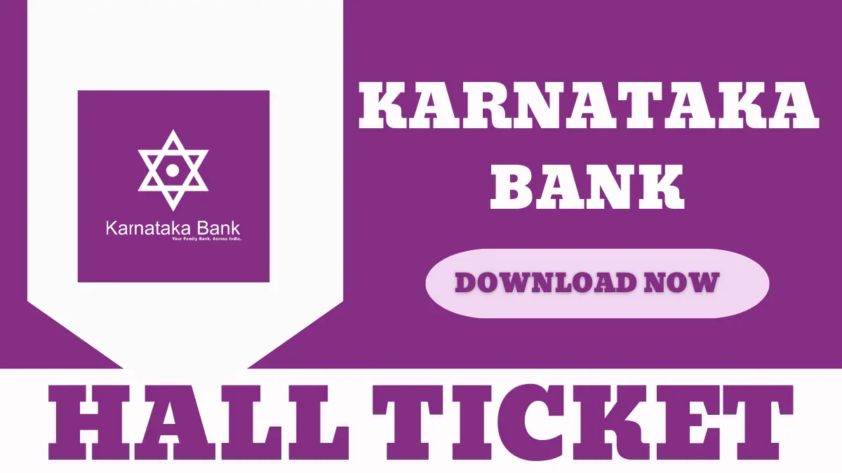 Karnataka Bank Hall ticket 2024