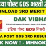 India Post Bharti 3rd Merit List 2025